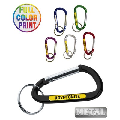 Union Printed - 6mm Metal Carabiner Keychain - Full Color Dome