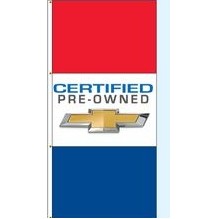 Double Faced Free Flying Drape Flags- (Certified Pre-Owned Chevy®)