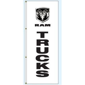 Double Faced Free Flying Drape Flags (Center Panel - Ram® Trucks) (3' x 8')