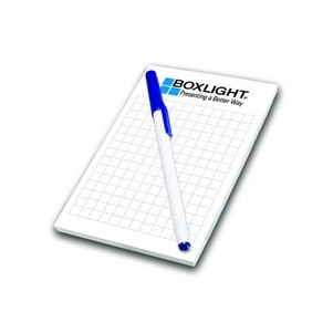 50 Sheet Notepad and Pen Combo - 2 Color (3 3/4"x5 3/4")