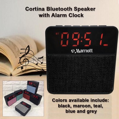 Cortina Bluetooth Speaker with an Alarm Clock with Amazing Sound - Black