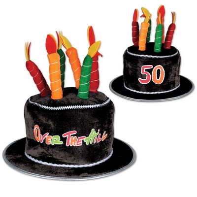 Plush "50" Over-The-Hill Cake Hat