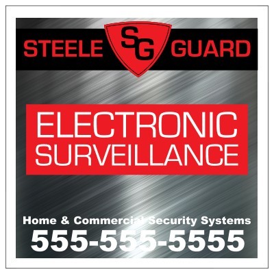 Square Security 4 Color Process Decal (3"x 3")