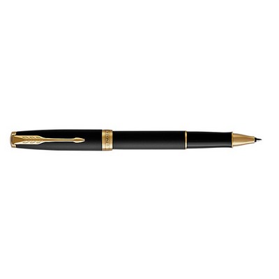 Luxury Line Parker Sonnet Matte Black Rollerball Pen With Gold Trim