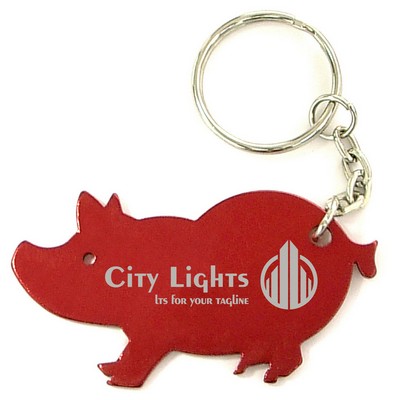 Pig Shaped Bottle Opener Key Chain