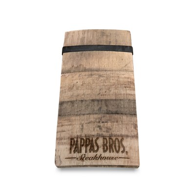 Authentic Whiskey Barrel Stave Check Presenter