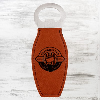 Rawhide Leatherette Bottle Opener w/Magnet