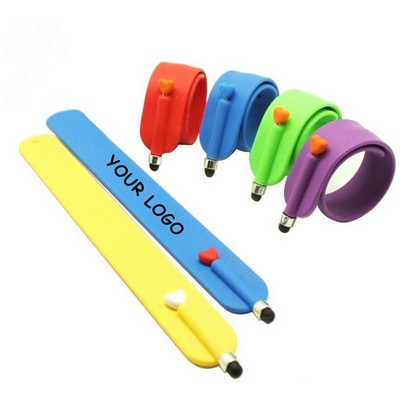 Silicone Slap Stylus Bracelet-Ballpoint Pen