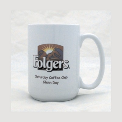 15 Oz. White Full Color Sublimatable Ceramic Mug