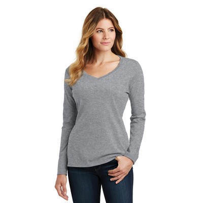 Port & Company® Ladies Long Sleeve Fan Favorite™ V-Neck Tee