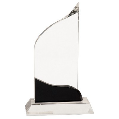 Swirling Peak Crystal Award, 8 1/2"H