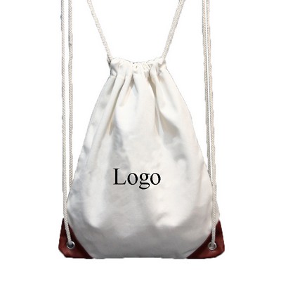 Cotton Canvas Drawstring Backpack