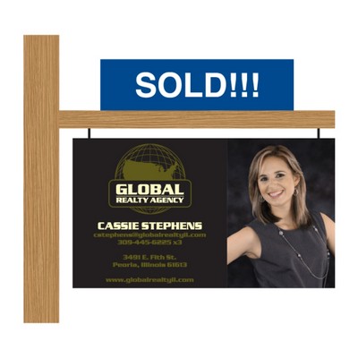 Realty Sign Business Card Magnet - 4.3" x 4" - 30 mil - Outdoor Safe