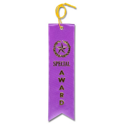 2"x8" Special Award Place Stock Carded Award Ribbon