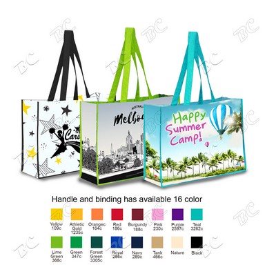 360 Degree Full Color 5 oz Cotton Canvas Tote Bag 16"x12"x6"