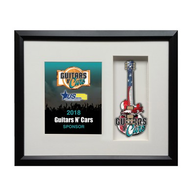 22"x19" Shadowbox Rockstar Guitar Award (10" Custom Shape Mini Guitar)