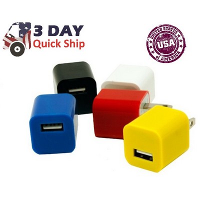 USA Decorated Simple & Compact Single Port 1.1 Amp USB Wall Plug