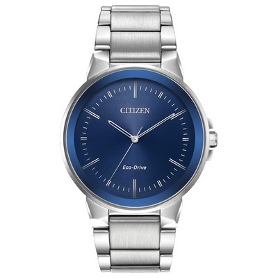 Citizen Men's Axiom Watch, Stainless Steel with Dark Blue Dial