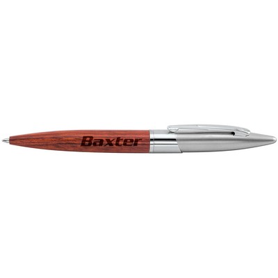 Rosewood Metal Cap Ballpoint Pen