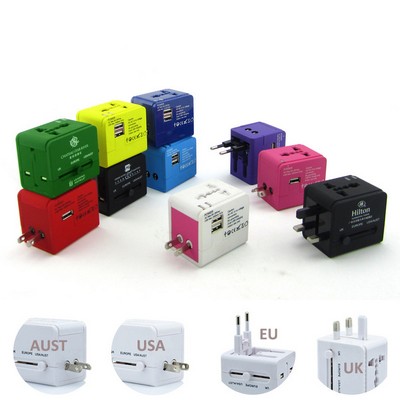 Universal Travel Adapter w/2 USB Ports