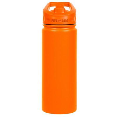 18oz Solar Orange Bottle with Straw Lid