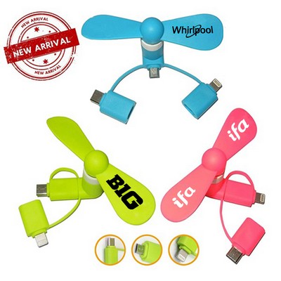 USB Mini Fan w/3-in-1