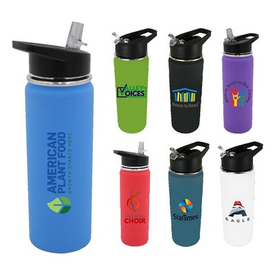 20 Oz. Halcyon® Sports Bottle w/Flip Straw Lid (Full Color Digital)