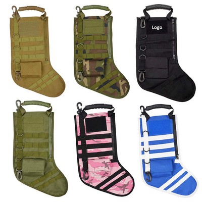 Tactical Lightweight Christmas Socks Bag With Custom Logo