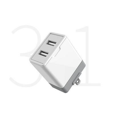 3.1A Dual USB Charger w/ETL Certification