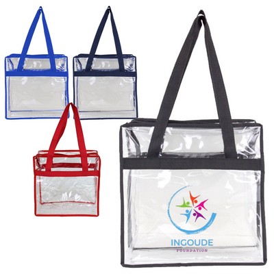 Clear Basic Zipper Tote