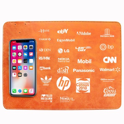 Leather Wireless Cell Phone Charging Pad