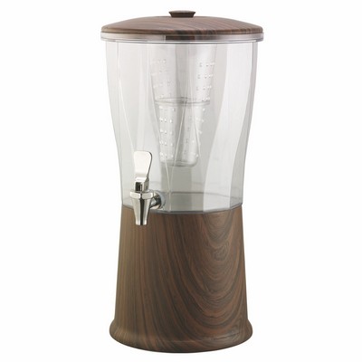 Elite Hydro-Dipped Cold Beverage Dispenser (Dark Wood Brown)