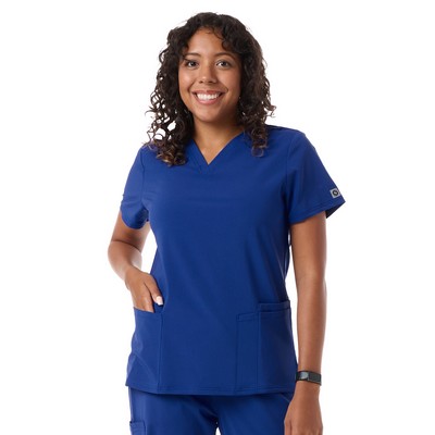 Womens UltraStretch Multi-Pocket Scrub Top