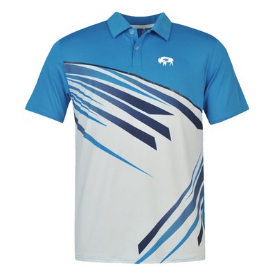 Men's Sublimation Polo Shirt w/Stripes