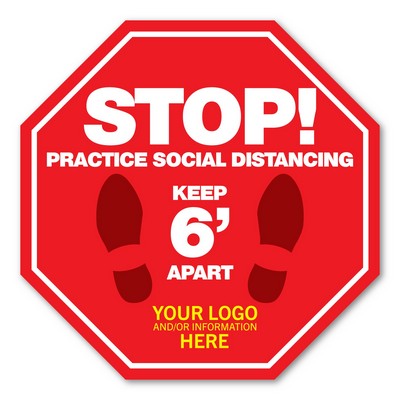 Stop Sign Floor Decal - 12"