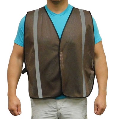 Economy Brown Mesh Safety Vest