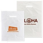 Imprinted Frosted Clear SOS Bag w/Die-Cut Handles (7"x3½"x15")