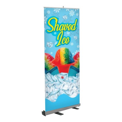 Shaved Ice Pre Printed Roll Fx Banner 33" x 80" - Blue