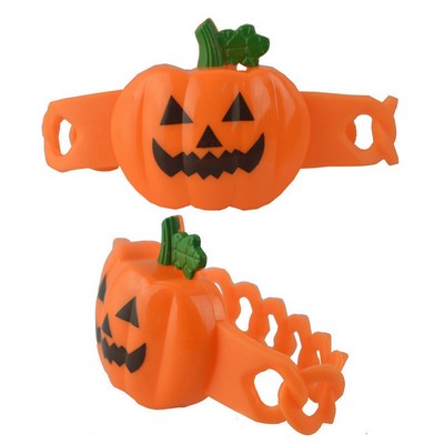 Plastic Halloween Pumpkin Led Bracelet