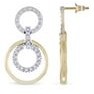 Jilco Inc. Yellow Gold Round Cut Cascading Diamond Earrings