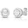 Jilco Inc. Sterling Silver Diamond Cluster Stud Earrings