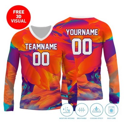 150 GSM Mesh Long Sleeve V-Neck Jersey