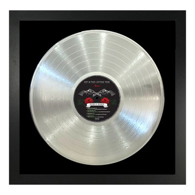 Personalized Platinum Framed Records on Black Matboard