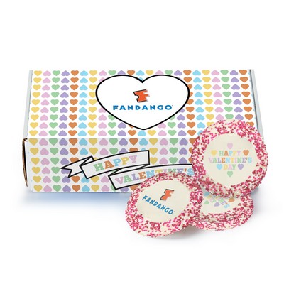 Custom Sugar Cookie w/ Valentine's Day Sprinkles in Mailer Box (12 Piece)