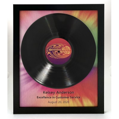 Personalized Black Framed LP Records w/ Custom Printed Background