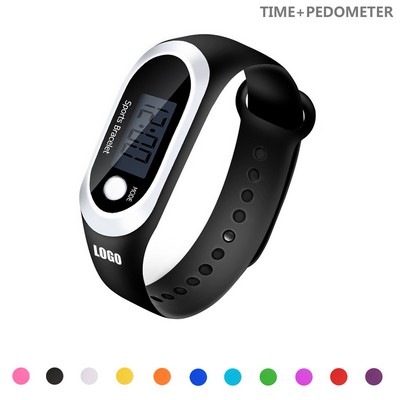 Sports Bracelet Watch w/Pedometer