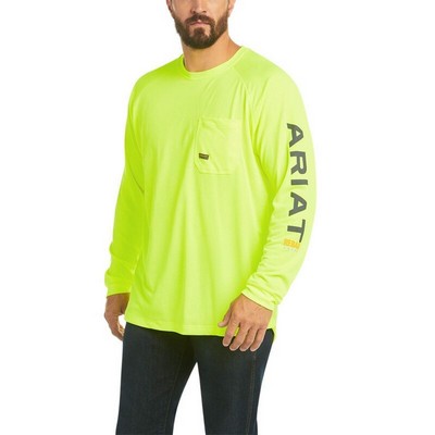 Rebar® Neon/Charcoal Heat Fighter Long Sleeve T-Shirt