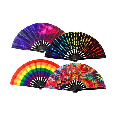 Large Size Fabric Folding Fan