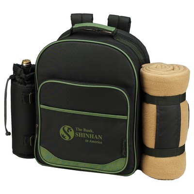 Picnic Backpack for 4 with Cooler & Blanket