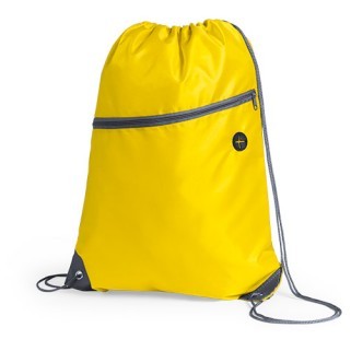 Backpacks: Drawstring Backpack with Front Zippered Pocket